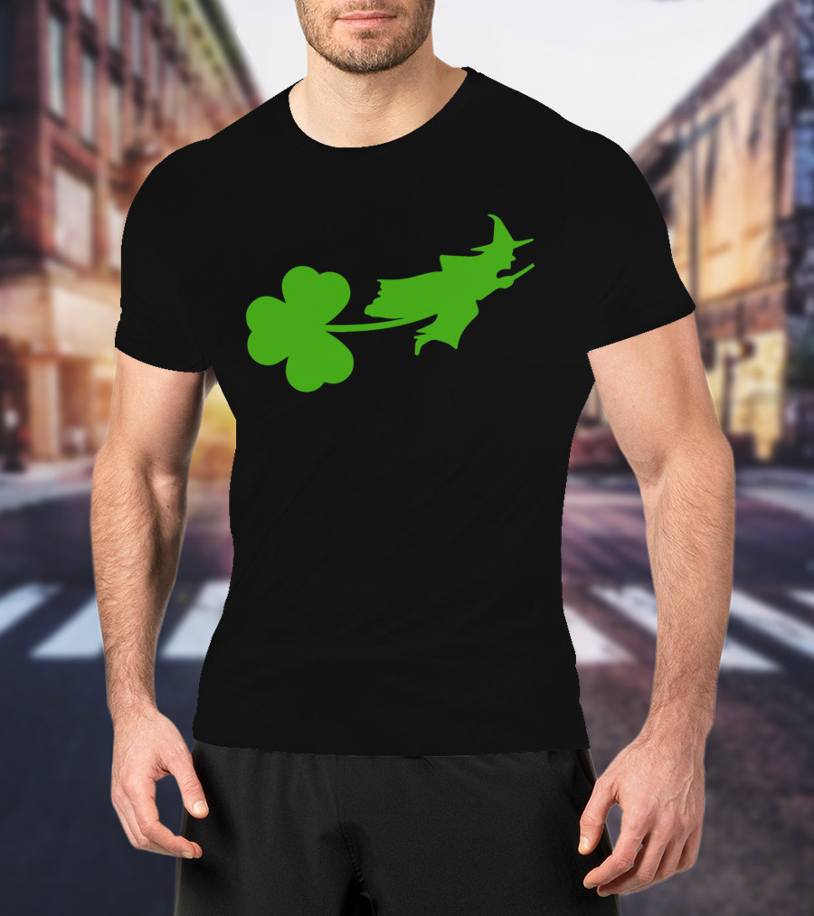 Wicked Witch Riding Shamrock T-Shirt