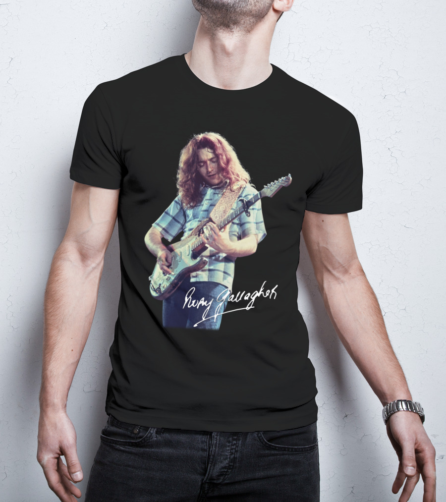 Rory Gallagher Iconic Guitarist With Signature Blues Performance T-Shirt