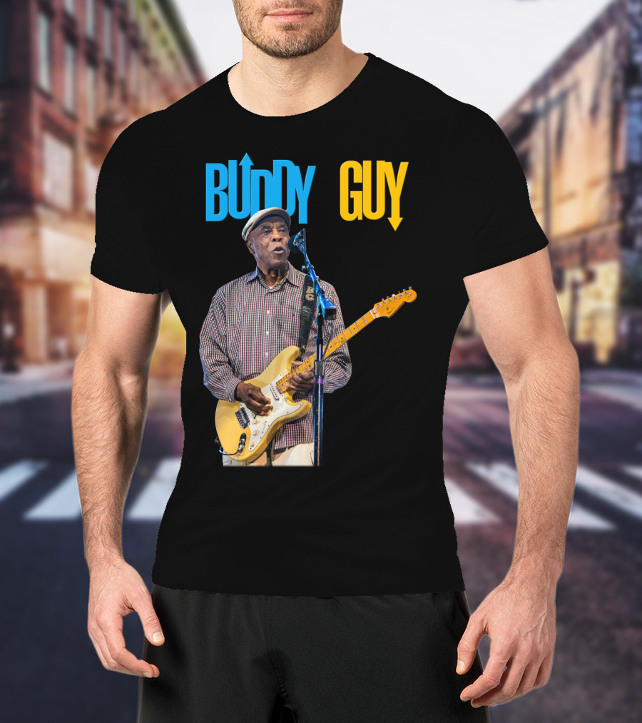 Buddy Guy Electric Blues Performance With Guitar And Microphone T-Shirt
