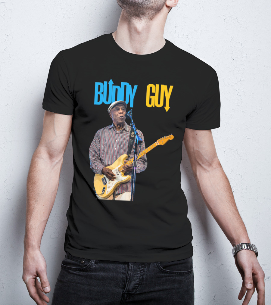 Buddy Guy Electric Blues Performance With Guitar And Microphone T-Shirt