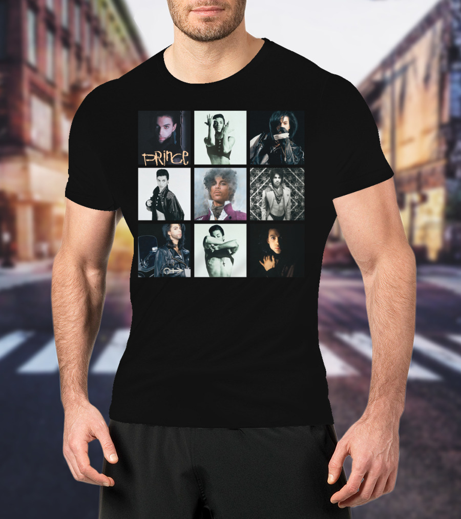 Prince Iconic Album Collection Collage: The Very Best Imagery T-Shirt