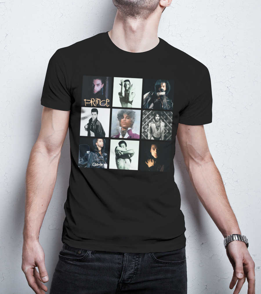 Prince Iconic Album Collection Collage: The Very Best Imagery T-Shirt