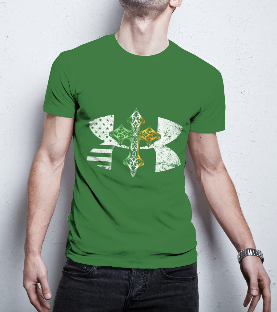 Under Armour Celtic Cross USA Flag T-Shirt