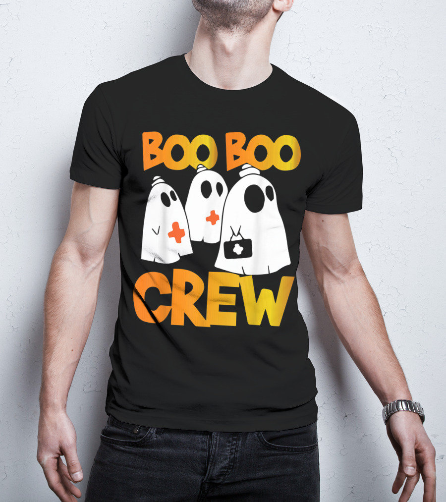 Boo Boo Crew Nurse Ghost Halloween T-Shirt