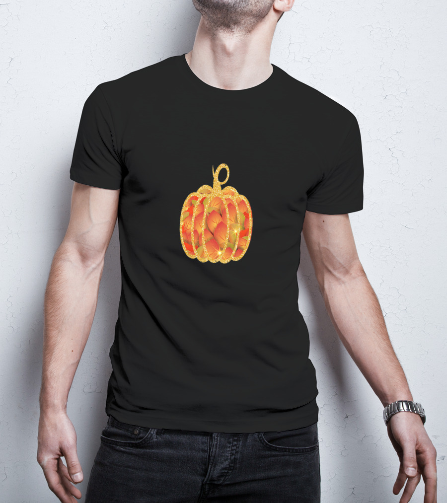 Amazing Fall Pumpkin Halloween Thanksgiving Best Autumn Leaves Glow T-Shirt