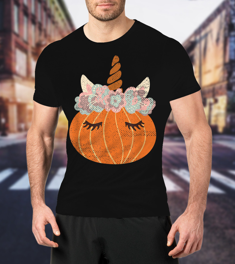 Halloween Cute Pumpkin Unicorn Costume Best T-Shirt
