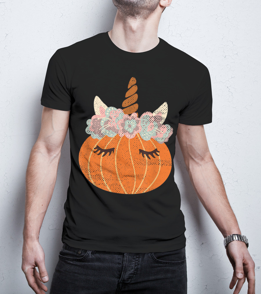 Halloween Cute Pumpkin Unicorn Costume Best T-Shirt