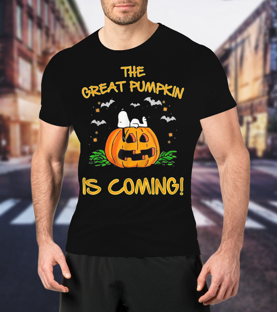 The Great Pumpkin Is Coming Peanuts Snoopy Halloween T-Shirt