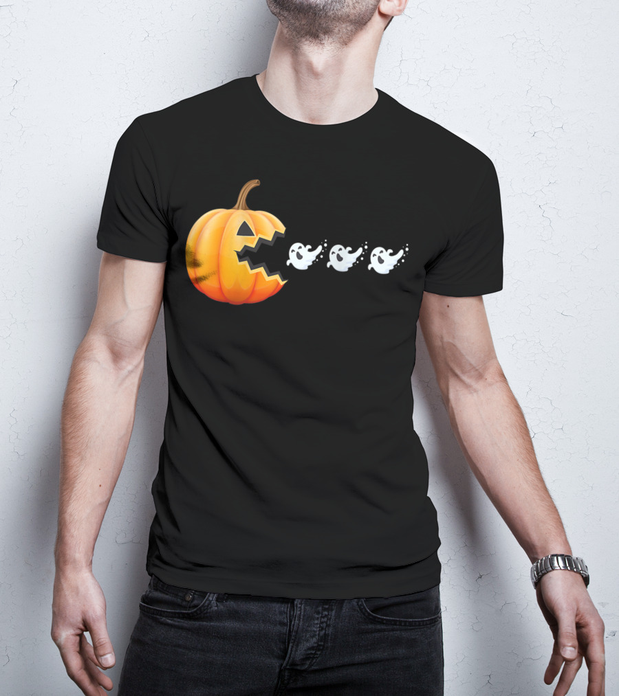 Funny Pumpkin Eating Ghosts Halloween Best T-Shirt