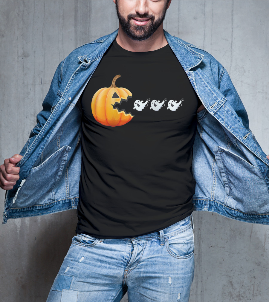 Funny Pumpkin Eating Ghosts Halloween Best T-Shirt