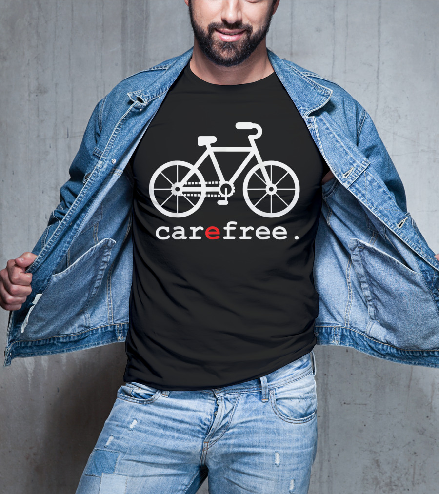 Carefree Bike Environment Car Free Day Climate Change Road Men Basic T-Shirt