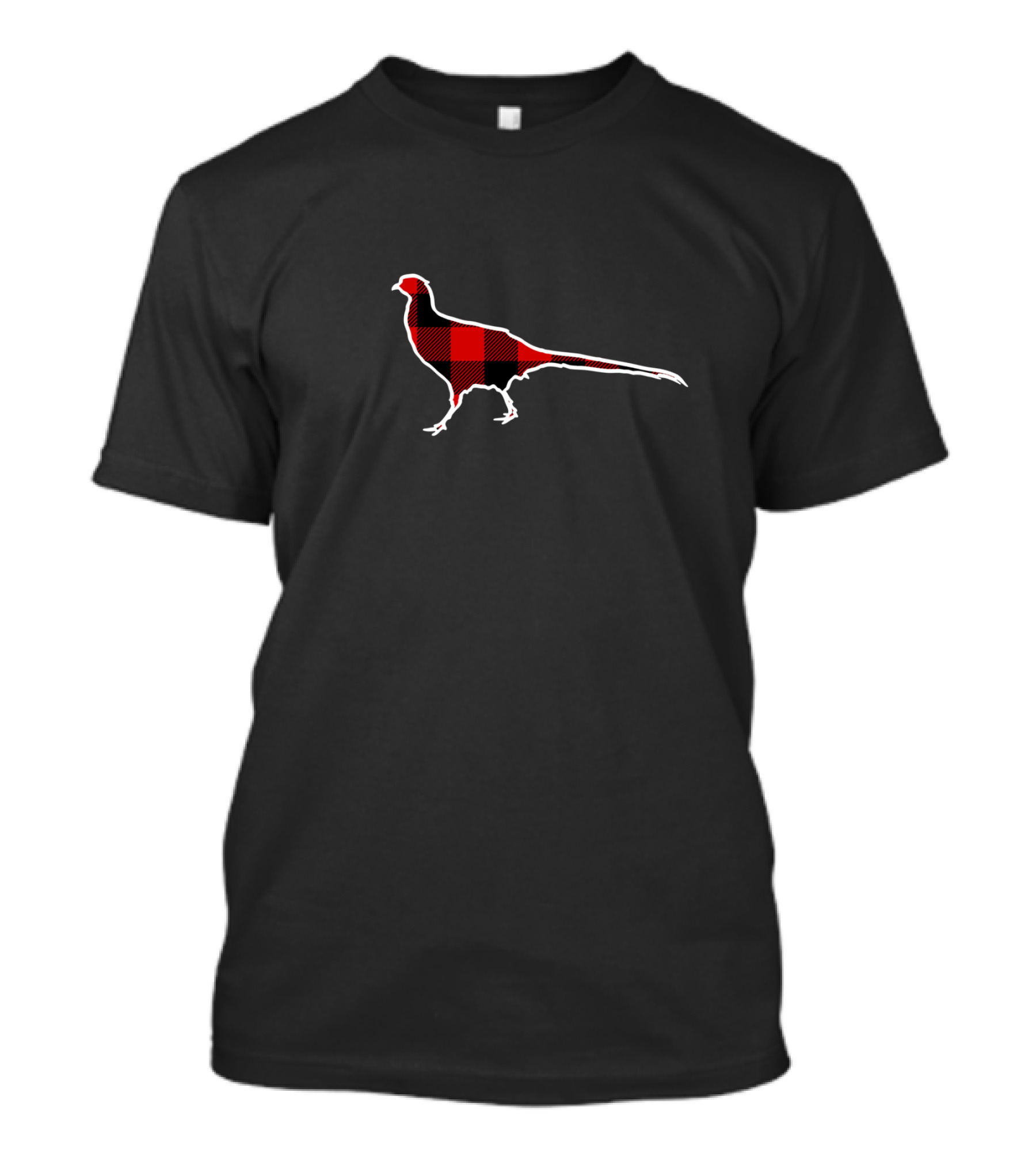 Pheasant Red Buffalo Plaid Bird Matching PJ Family T-Shirt