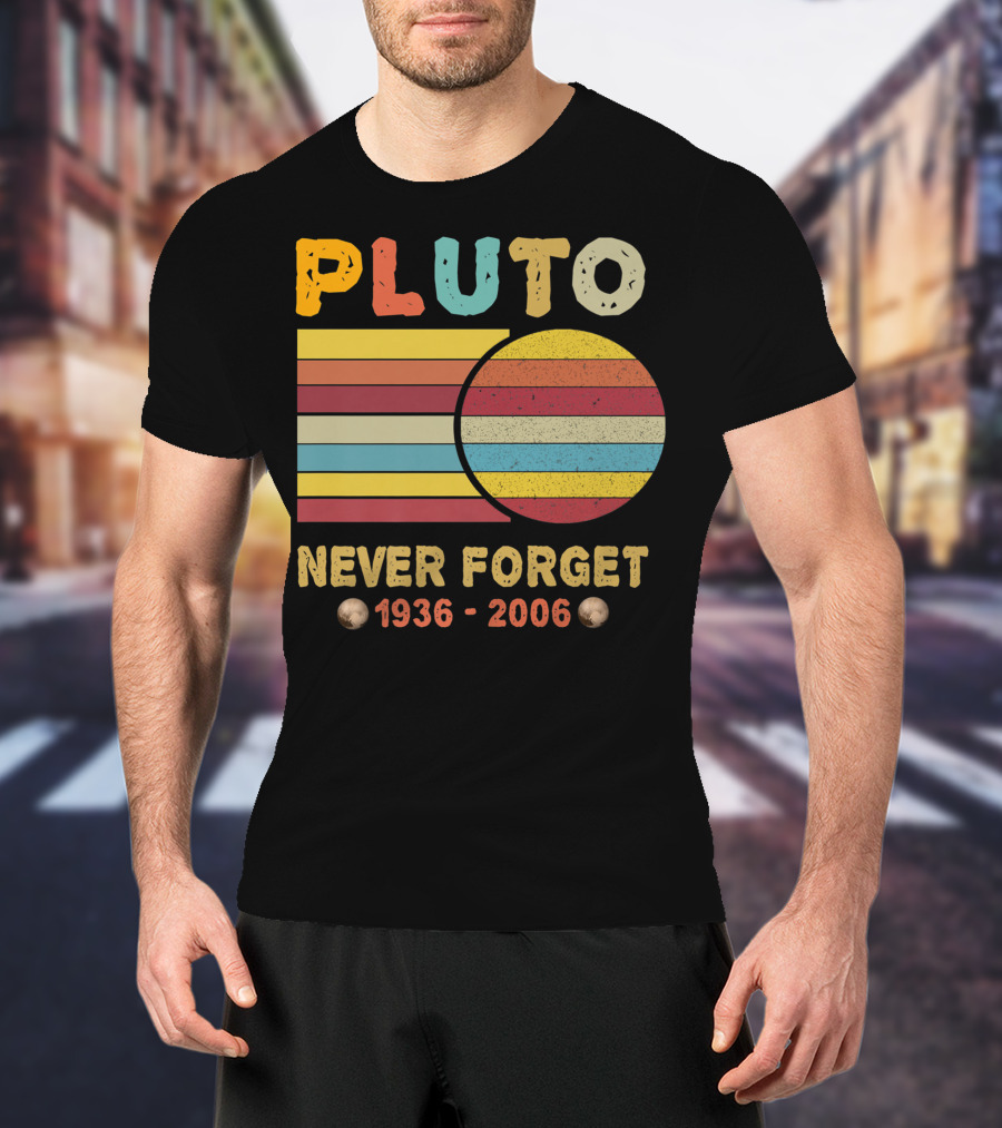 Pluto Never Forget 1930 2006 Vintage Retro Space Science Nostalgia T-Shirt