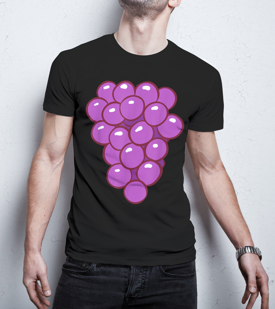 Funny Halloween Purple Grape Cluster T-Shirt