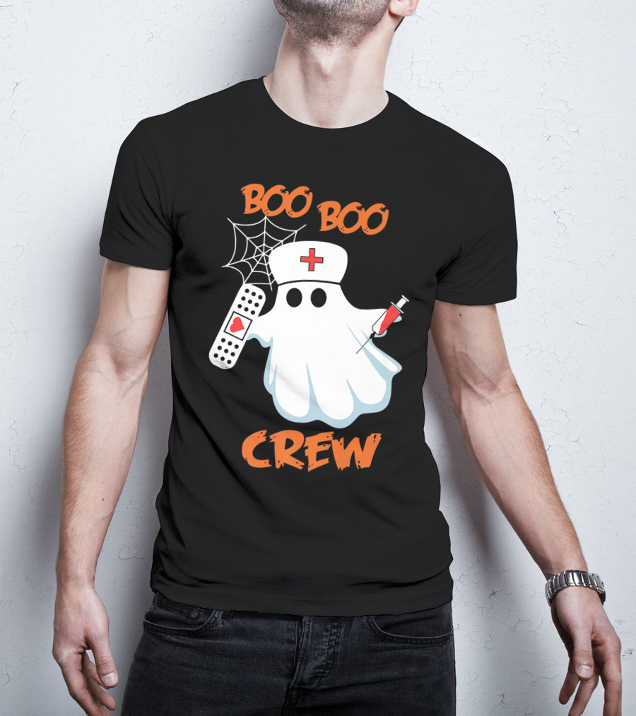 Boo Boo Crew Funny Halloween Nurse RN Medical EMS Staff T-Shirt