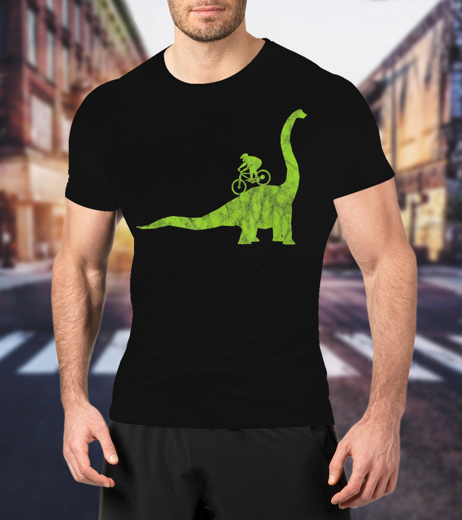 Mountain Bike MTB Dinosaur Funny Cycling Bicycle Rider Adventure T-Shirt
