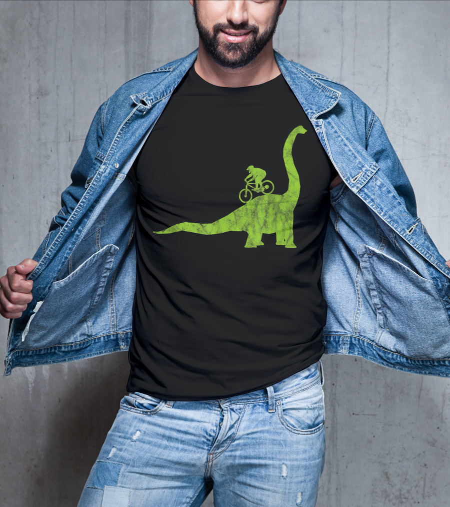 Mountain Bike MTB Dinosaur Funny Cycling Bicycle Rider Adventure T-Shirt