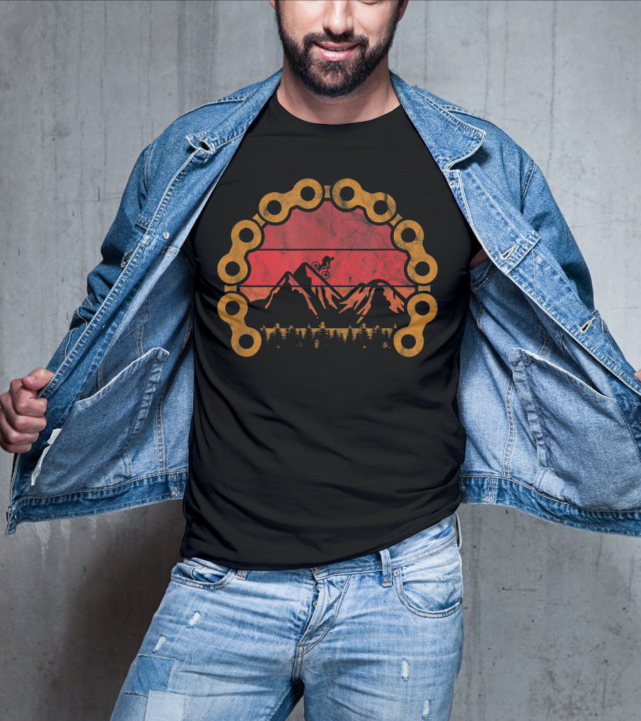 Mountain Bike MTB Biker Downhill Cycling Adventure In Mountains T-Shirt