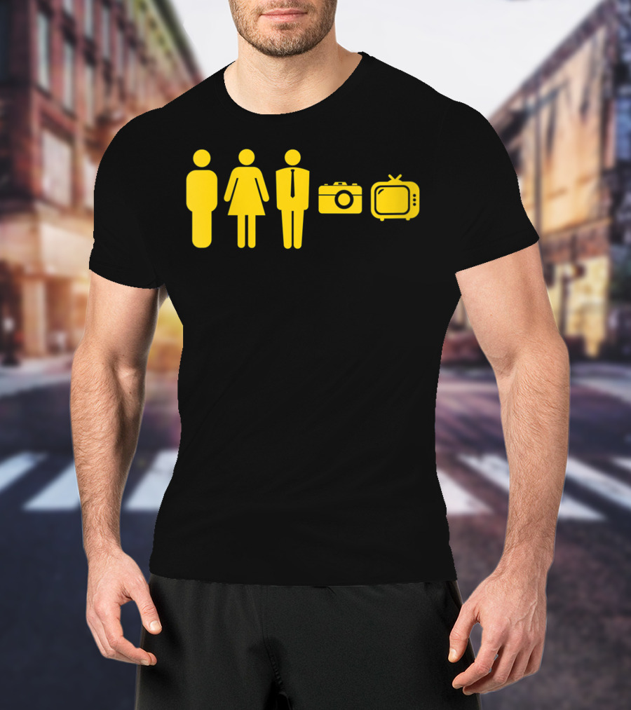 Person Woman Man Camera TV Icons T-Shirt