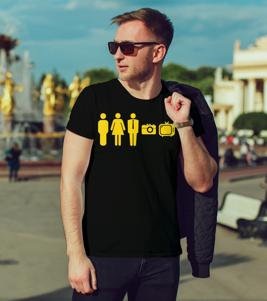 Person Woman Man Camera TV Icons T-Shirt