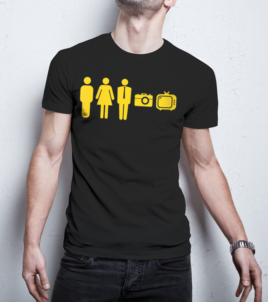 Person Woman Man Camera TV Icons T-Shirt