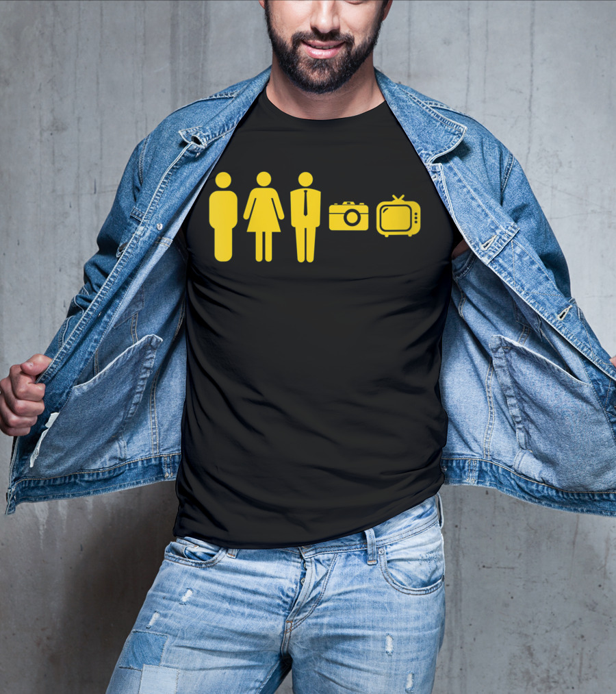 Person Woman Man Camera TV Icons T-Shirt