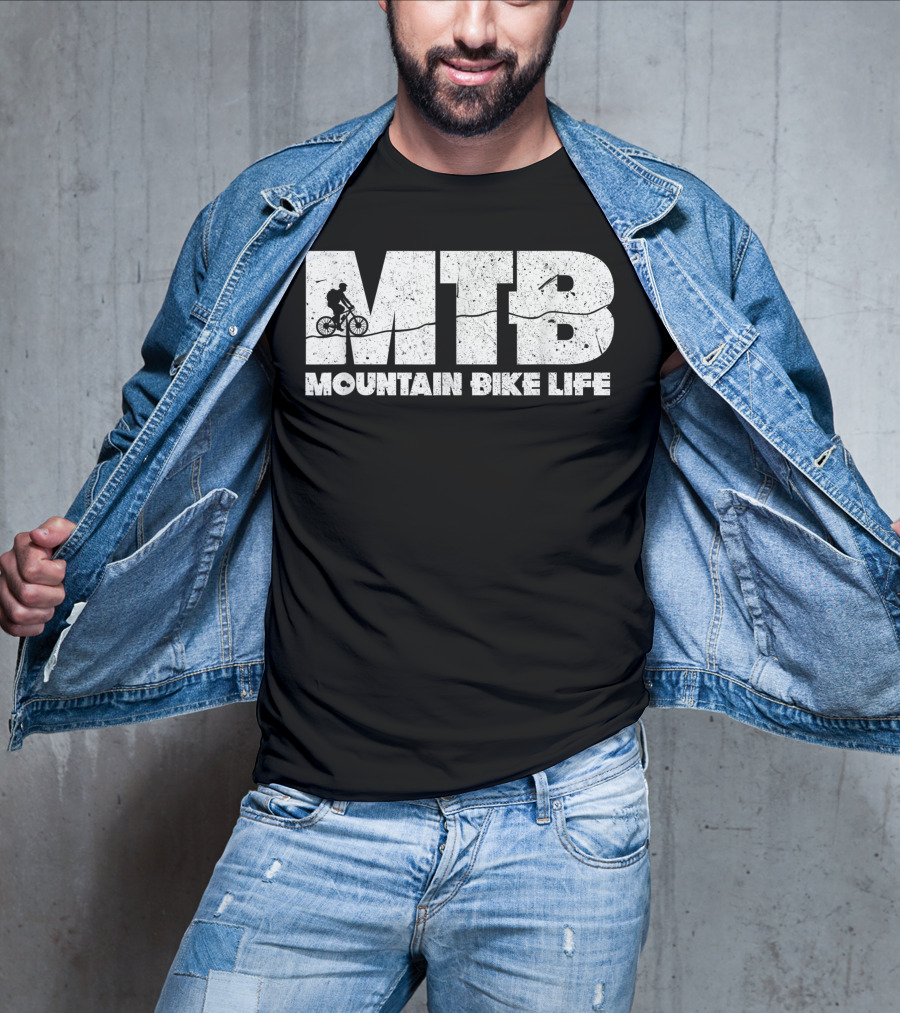 MTB Mountain Bike Life Biking Cycling Cyclists Bikers T-Shirt