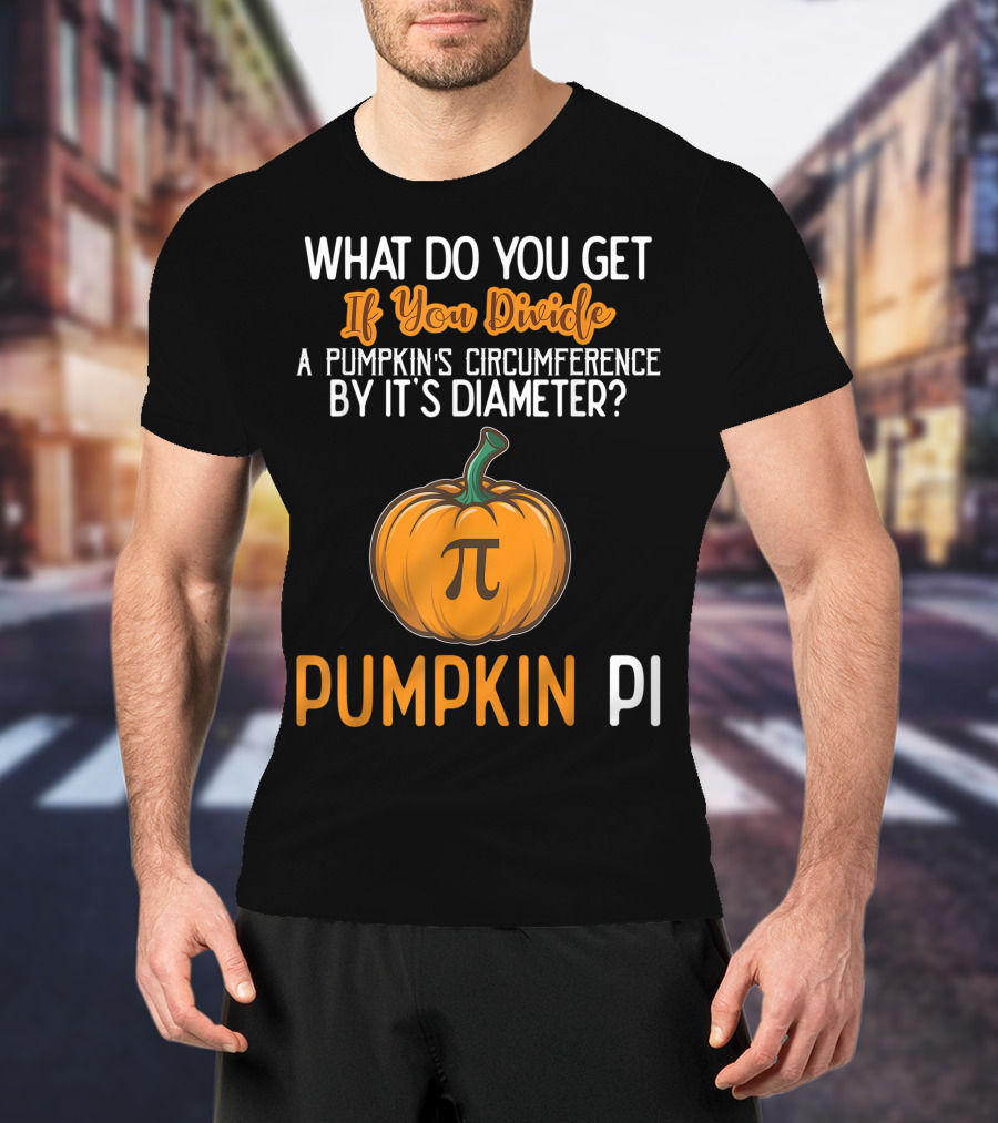Funny Pumpkin Pi Math Teacher Halloween Costume Joke T-Shirt