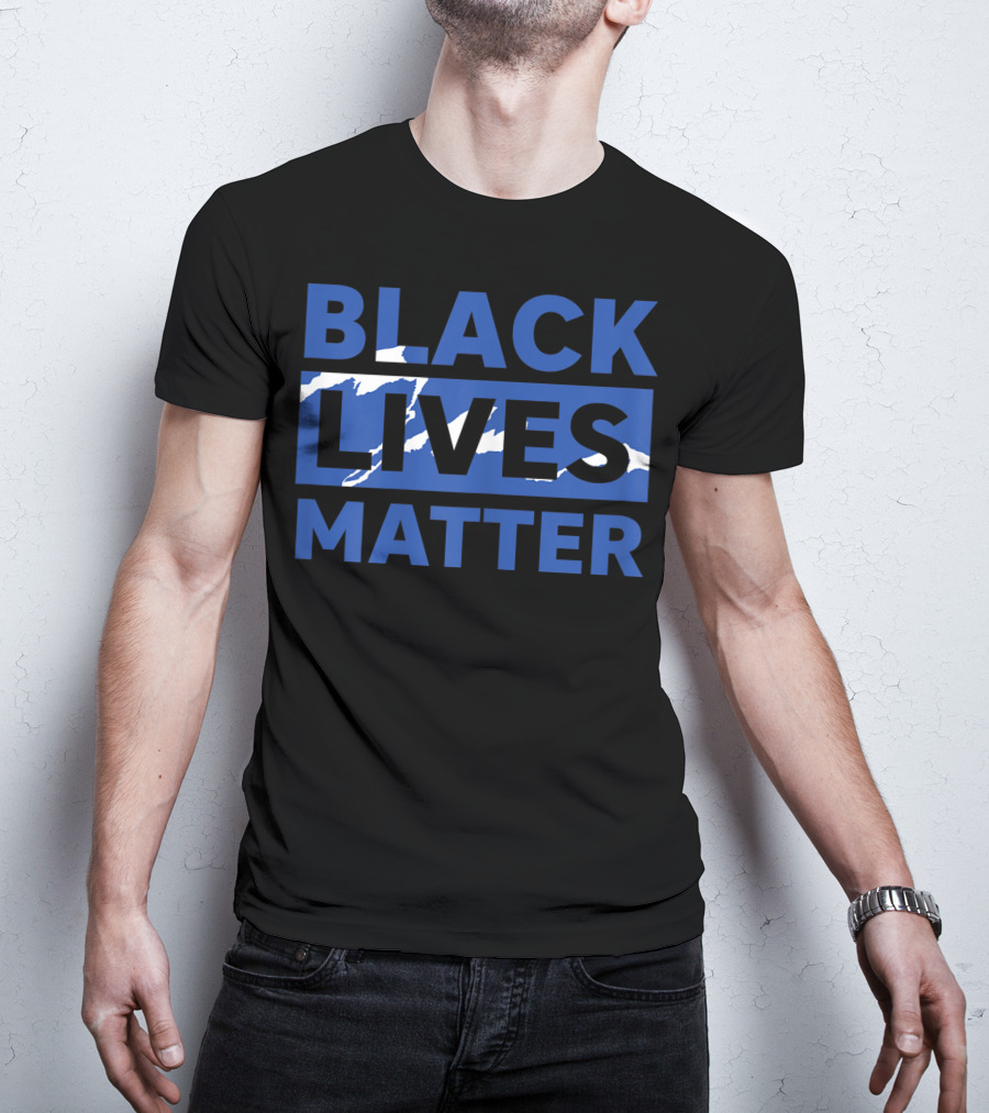 Black Lives Matter Blue White Wave Foamposite One Best T-Shirt