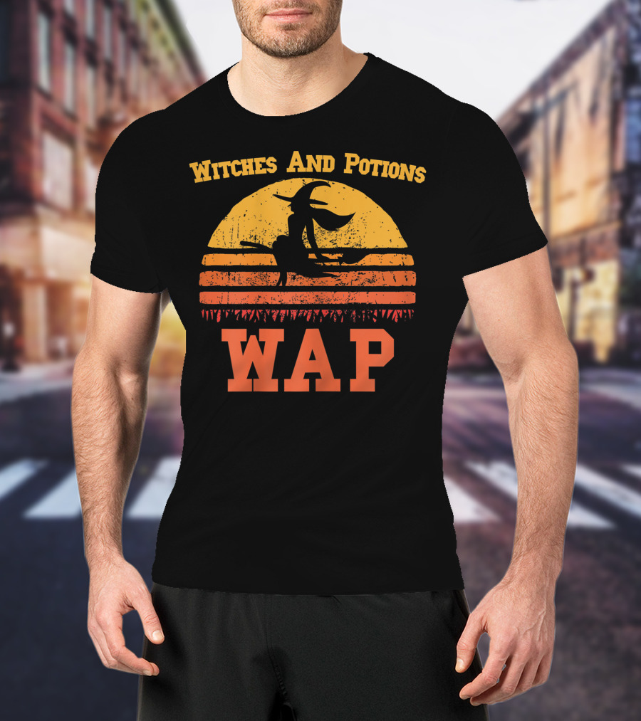 Wap Witches And Potions Retro Halloween T-Shirt