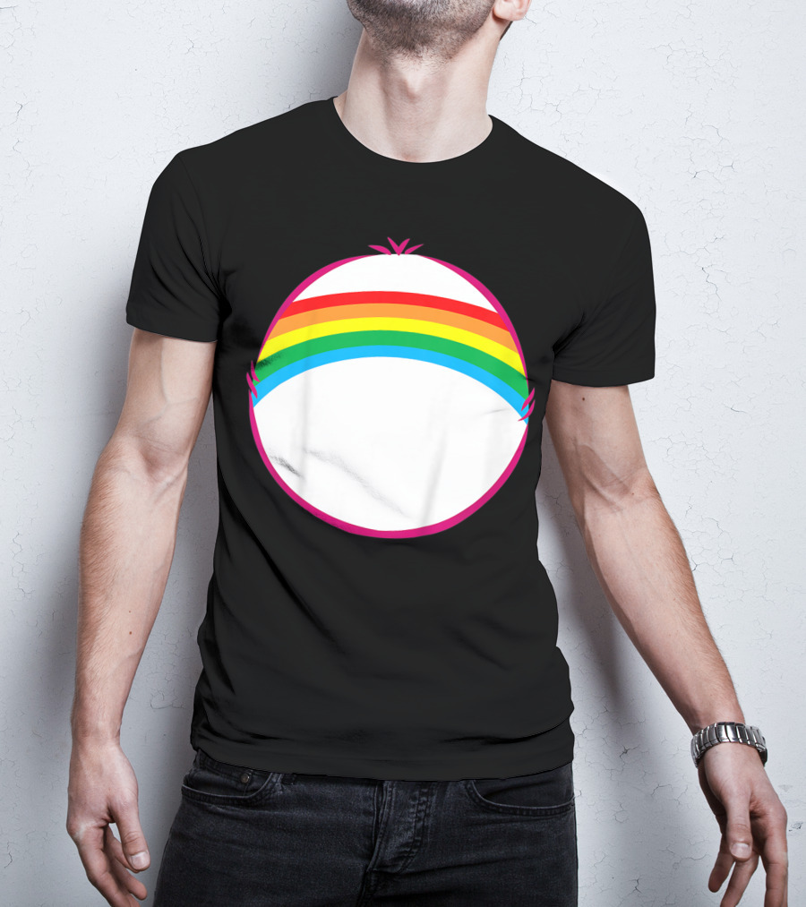 Adult Bear Cheer Rainbow Classic Icon Rainbow Arch T-Shirt