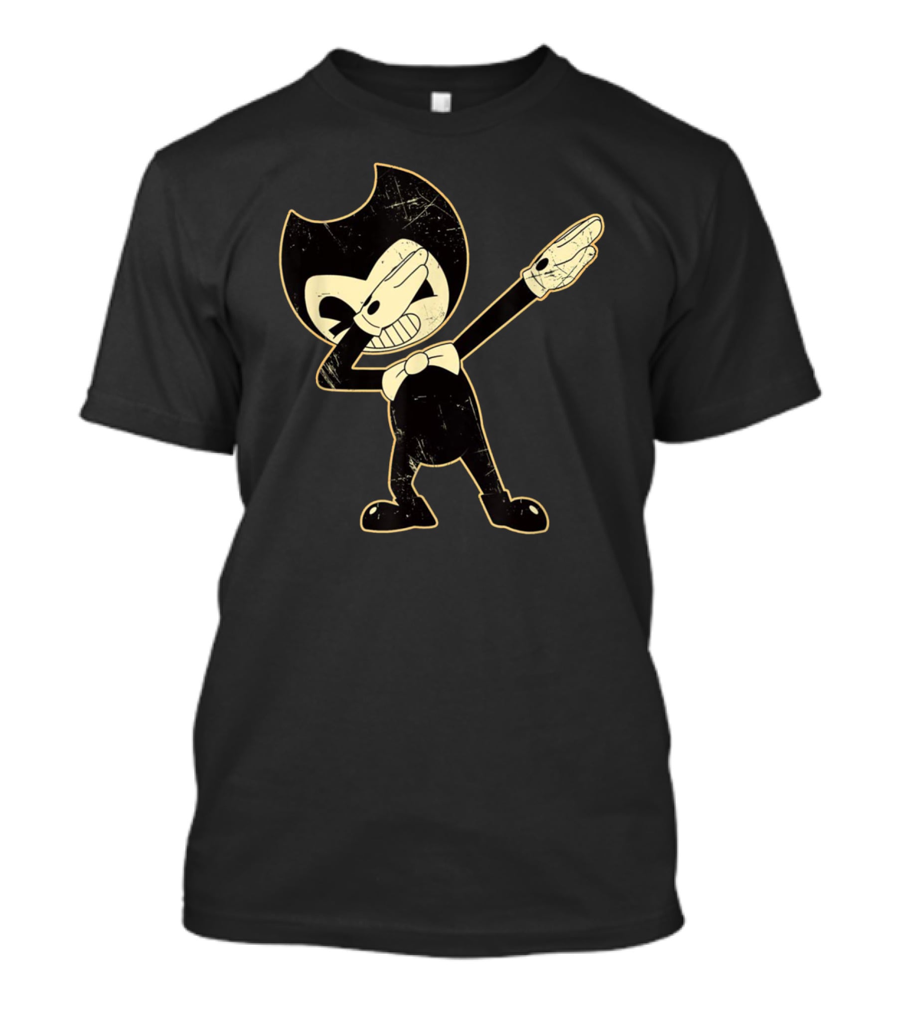 Bendy Dabbing Vintage Cartoon Style Figure With Bow Tie Iconic Pose T-Shirt
