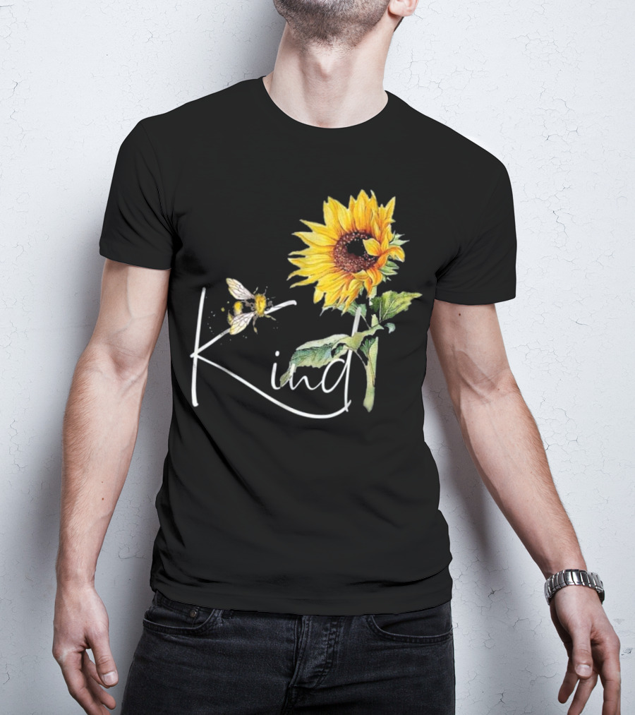 Kind Bee Sunflower Teacher T-Shirt