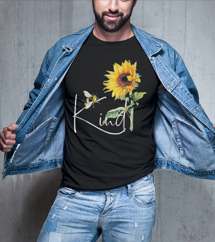 Kind Bee Sunflower Teacher T-Shirt