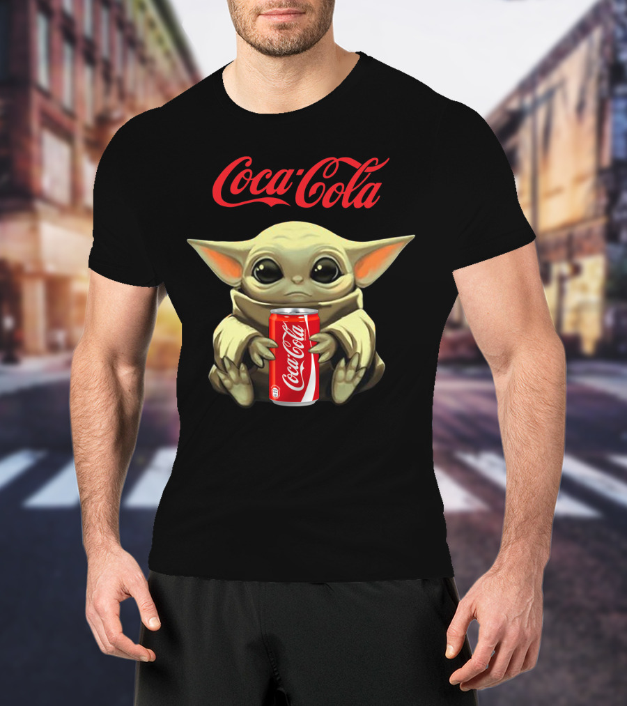Coca Cola Baby Yoda Holding Coca Cola Can T-Shirt