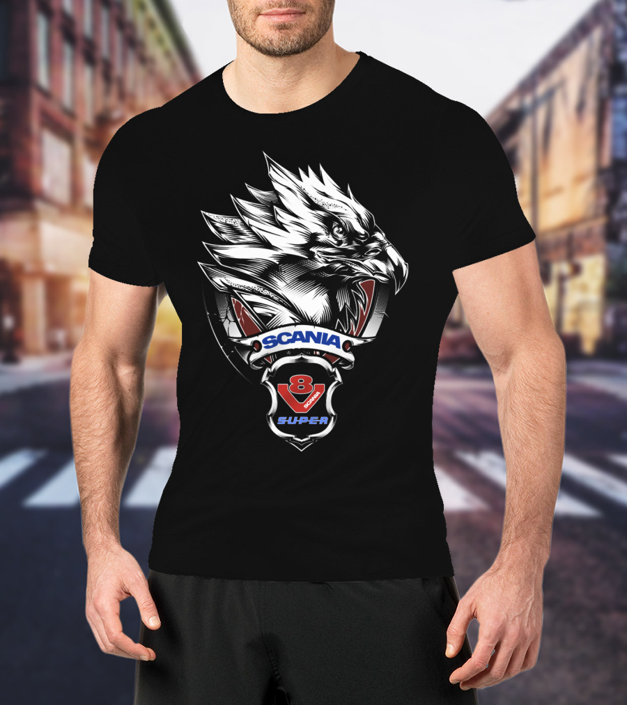 SCANIA V8 SUPER Eagle Emblem T-Shirt