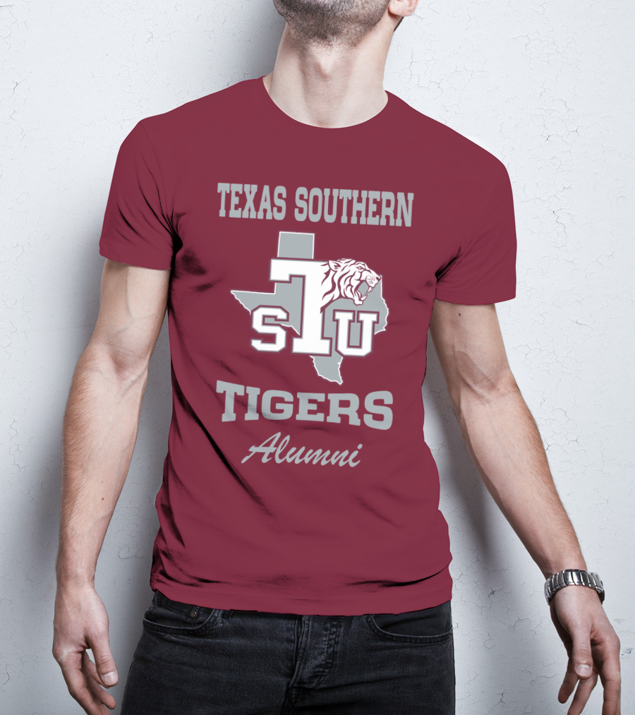 Texas Southern Tigers TSU Alumni Texas Outline T-Shirt