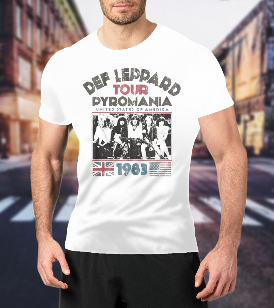 Def Leppard Tour Pyromania United States Of America 1983 T-Shirt