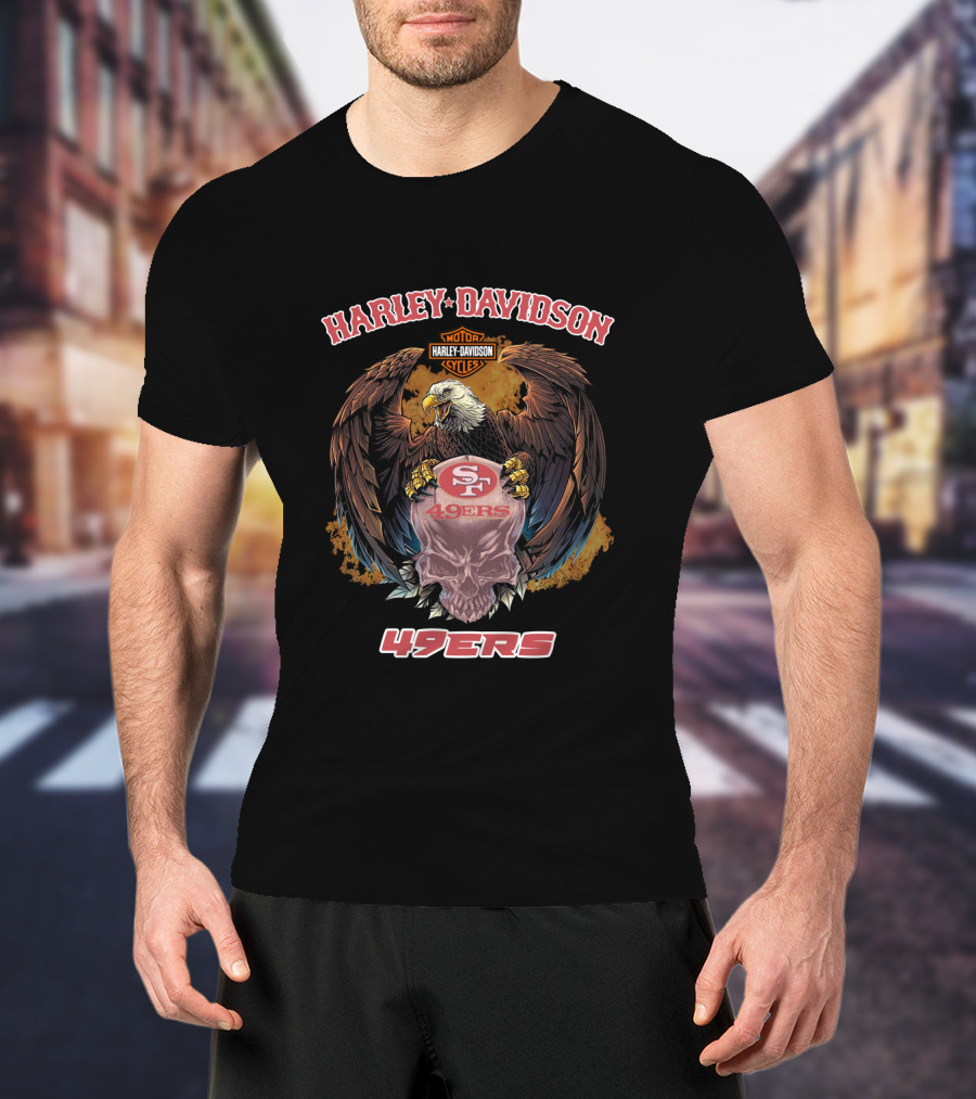 Harley Davidson Motor Cycles 49ers Sf T-Shirt