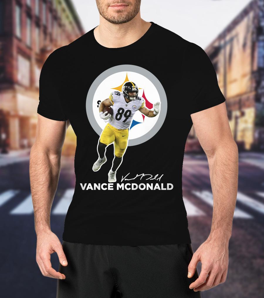 Vance McDonald Pittsburgh Steelers Football Player Signature 89 T-Shirt