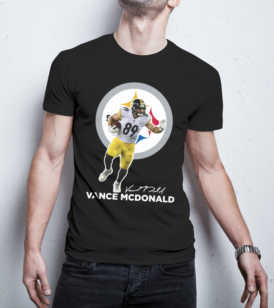 Vance McDonald Pittsburgh Steelers Football Player Signature 89 T-Shirt