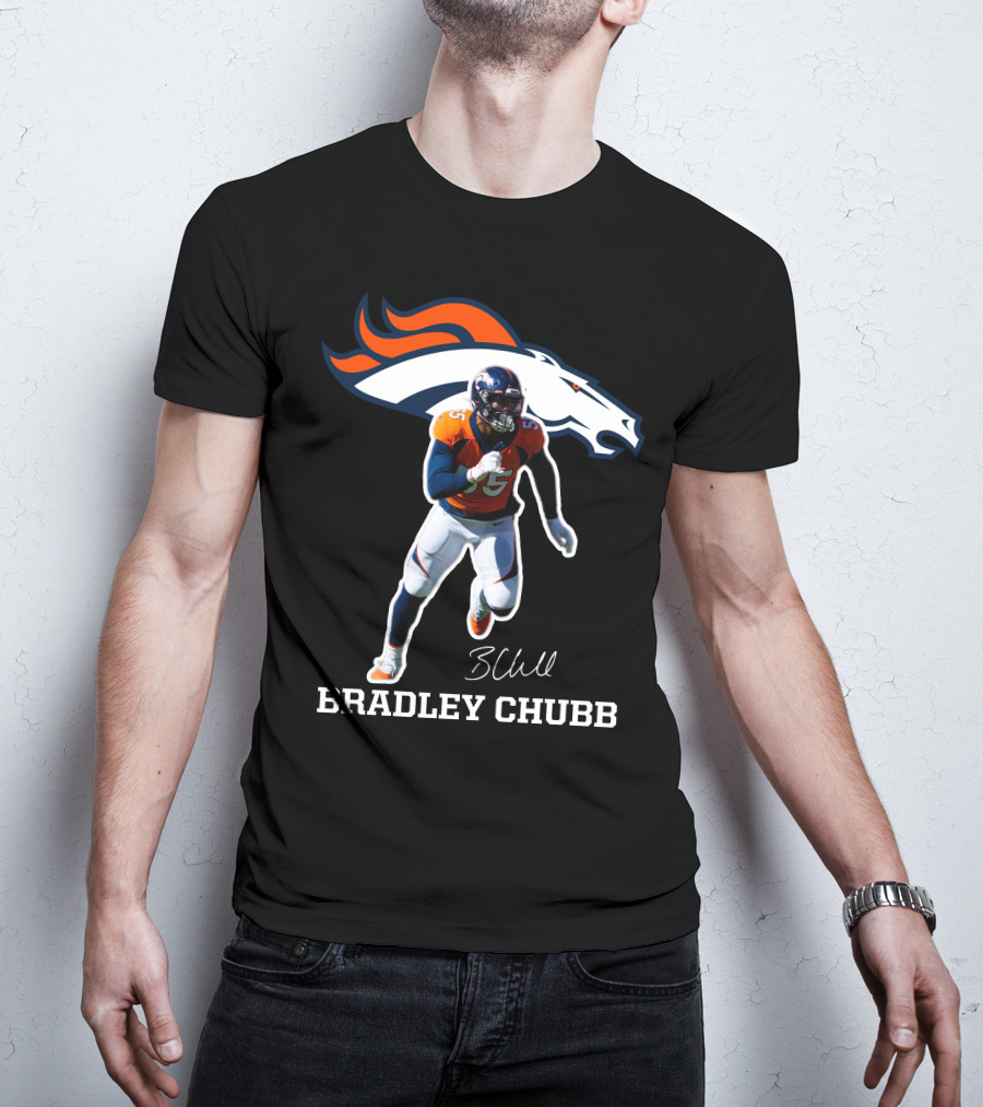 Bradley Chubb Denver Broncos Player Signature T-Shirt