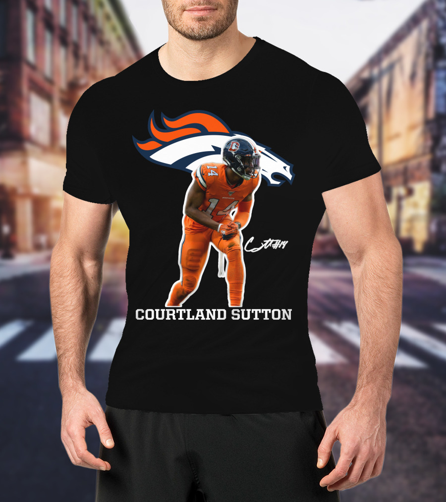 Courtland Sutton Denver Broncos Football Player #14 T-Shirt