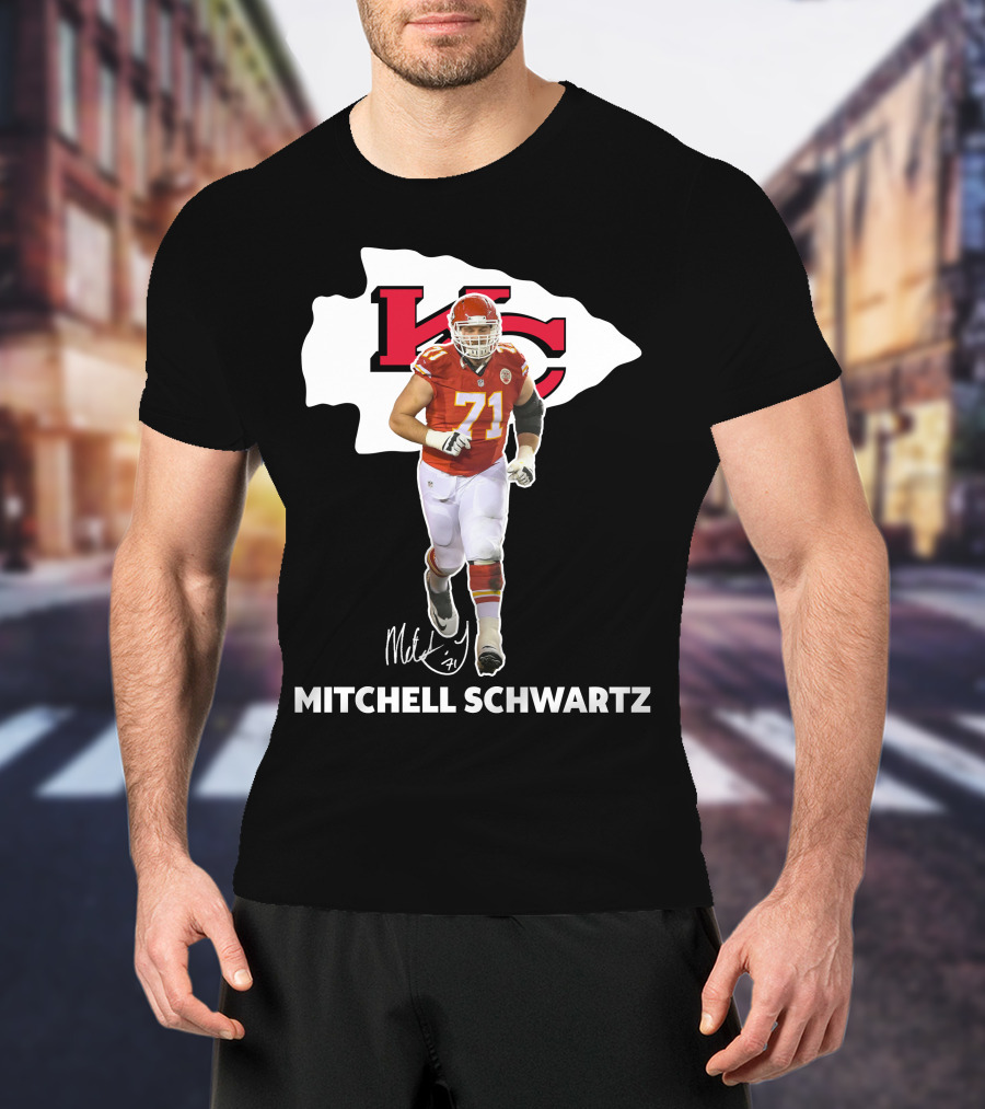 Mitchell Schwartz Kansas City Chiefs 71 NFL Player T-Shirt