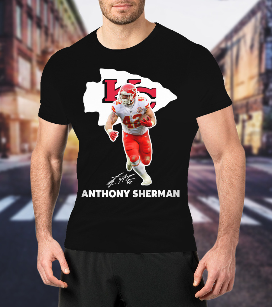 Anthony Sherman Kansas City Chiefs 42 Football Player Image T-Shirt