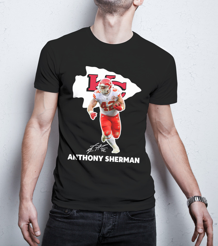 Anthony Sherman Kansas City Chiefs 42 Football Player Image T-Shirt