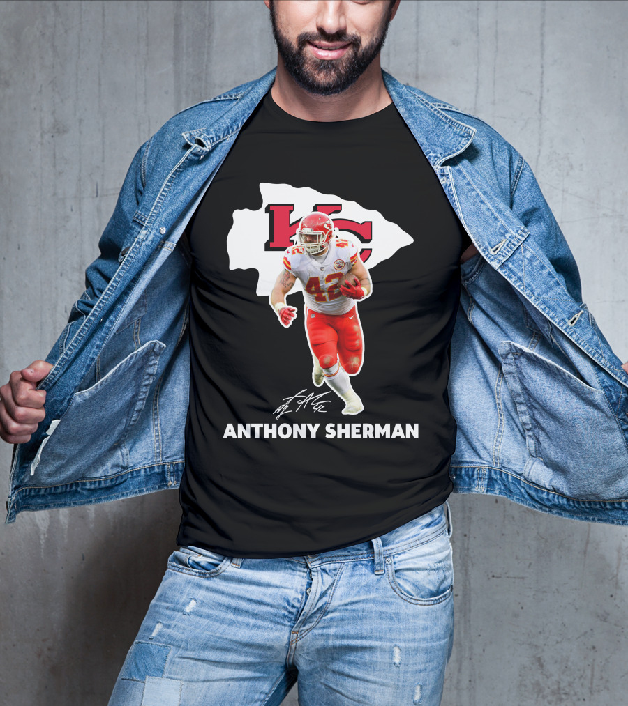 Anthony Sherman Kansas City Chiefs 42 Football Player Image T-Shirt