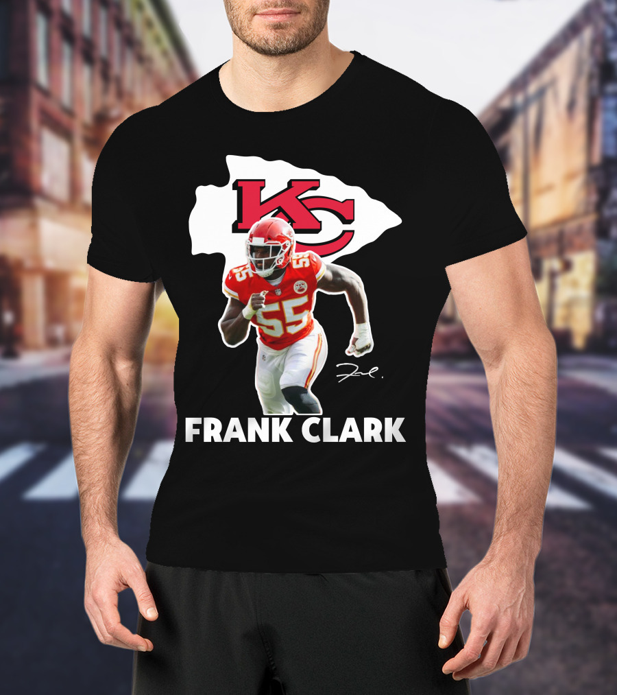 FRANK CLARK KC Football #55 Chiefs Player T-Shirt