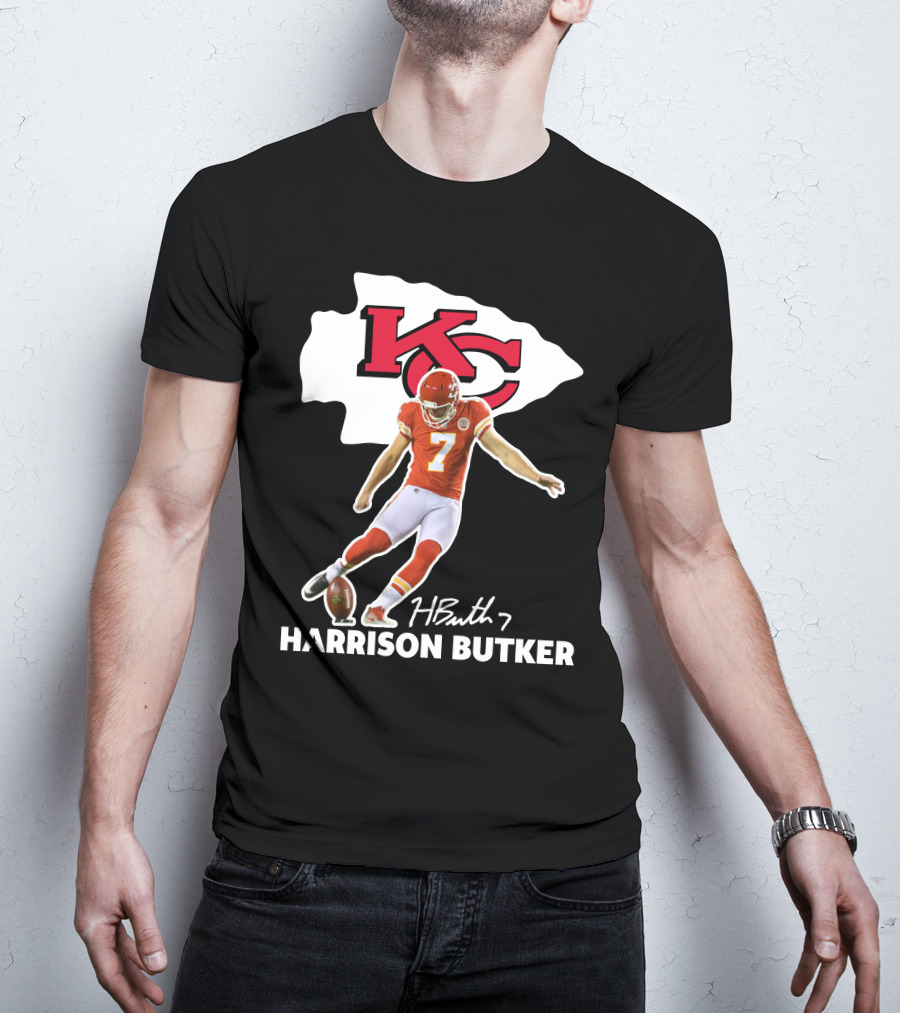 Harrison Butker Kc Chiefs Football Signature Kick T-Shirt