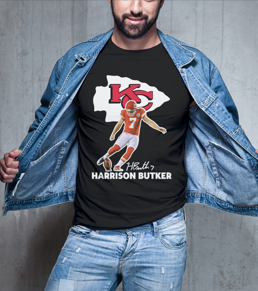 Harrison Butker Kc Chiefs Football Signature Kick T-Shirt